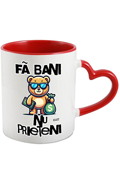 StoryGift Romania Cana Fa Bani, Nu Prieteni, Urs Cu Sac De Bani Avere, 330ml,...