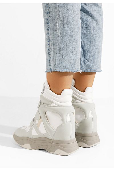 B T Shoes Sneakers Dama Cu Platforma Ascunsa Kata Albi