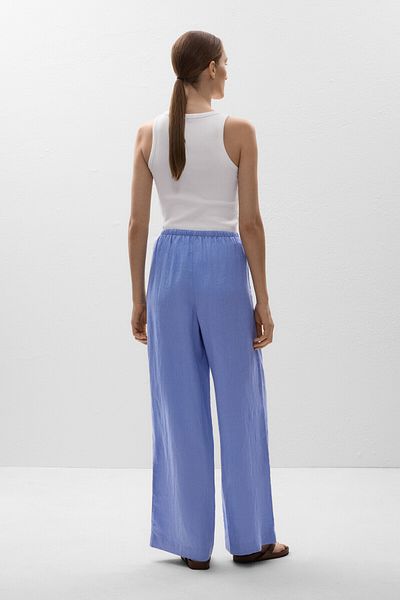 Oysho 100% Linen Straight-leg Trousers