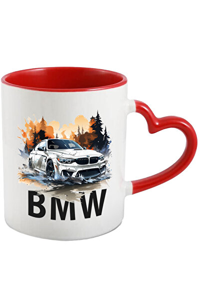 StoryGift Romania Cana Cu Masina, Padure, Bmw, Brazi, Apa, Apus, Foc, Multicolor 330 Ml, Ceramica , Cu ,stg