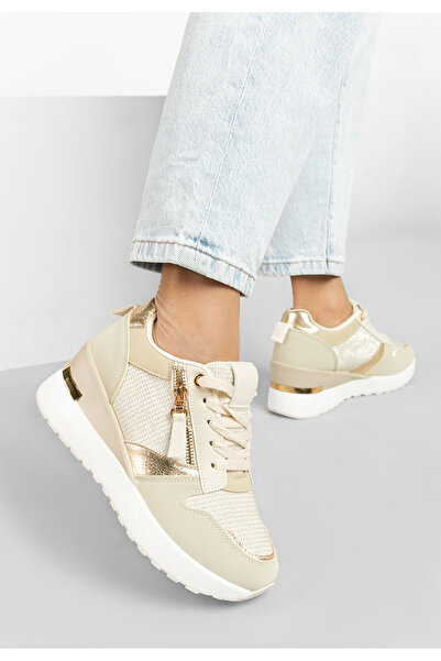 B T Shoes Sneakers Cu Platforma Zenna Bej