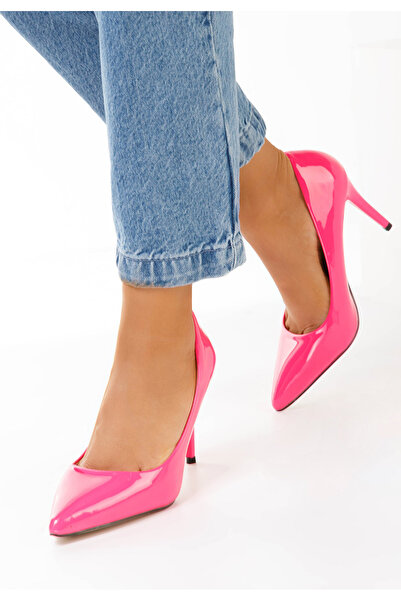 B T Shoes Pantofi Stiletto Lacuiti Paolla Fucsia