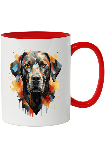 StoryGift Romania Cana Cu Catel, Mosaic, Geometric, Cerc, Iubitori De Animale...