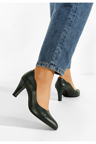 B T Shoes Pantofi Dama Piele Naturala Escanuela Verzi