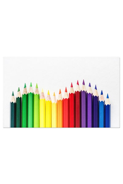 StoryGift Romania Tablou Canvas: Creioane Colorate In Detaliu - Culori, Macro, Obiecte, Statinar