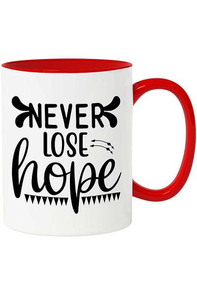StoryGift Romania Mug with the motivational message in English "Never lose hope" - never lose hope, With