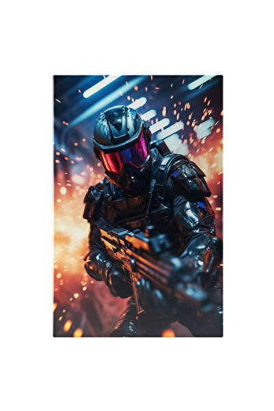 StoryGift Romania Tablou Canvas: Robot În Luptă- Desen Animat Pictura Digitala