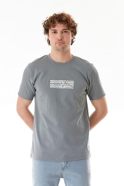 Fulla Moda Zigzag Patterned Crew Neck T-Shirt