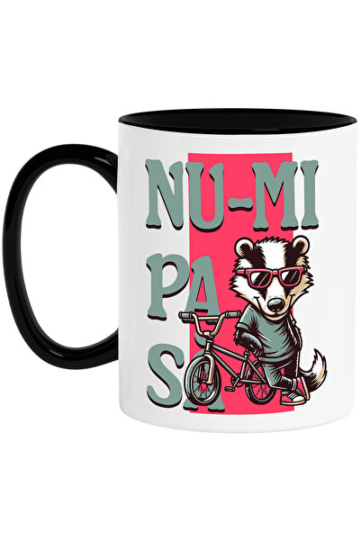 StoryGift Romania Cana Scons Cu Bicileta Gangster Text Nu-mi Pasa, 330ml, Cer...