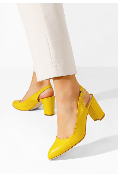 B T Shoes Corusa yellow slingback shoes