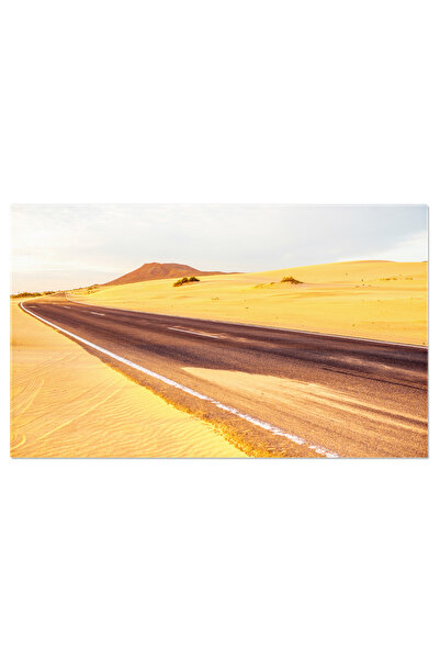 StoryGift Romania Tablou Canvas Drumul Prin Desert Pe Insula Fuerteventura Dr...