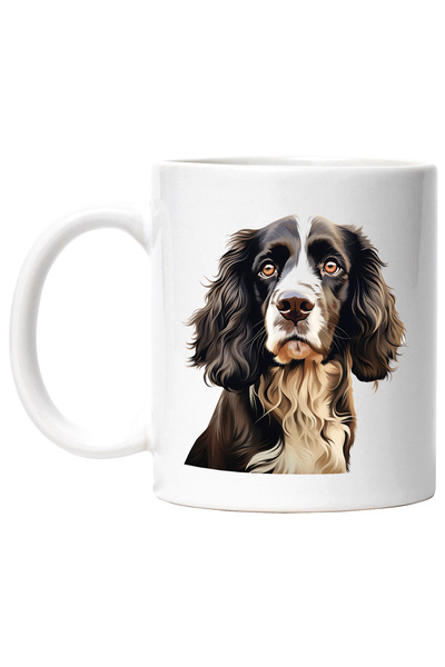 StoryGift Romania Cana Cu Un Catel Serios, Ilustratie, Negru, Alb, Ochi Patru...