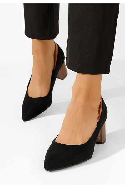 B T Shoes Pantofi Cu Toc Gros Kiori V2 Negri