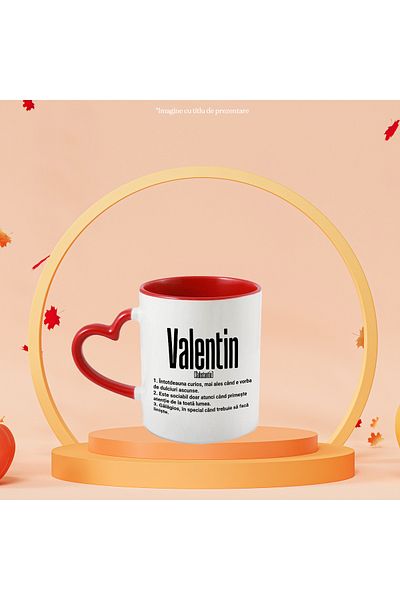 StoryGift Romania Mug With The Name Valentin, With Funny Message, Curious, Sociable, Noisy, 330ml, Ce, Cu,STG.