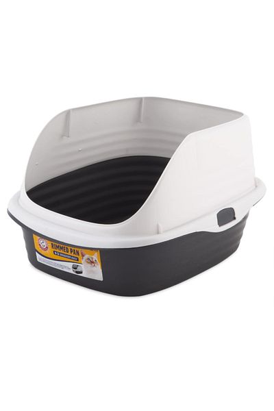 Arm&Hammer Antimicrobial Protection Wave Rimmed Cat Litter Pan 10.6 x 15.5 x 18.7 Inch