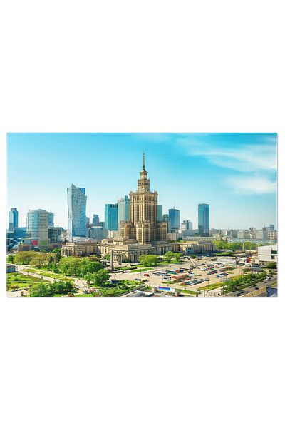 StoryGift Romania Tablou Canvas Palatul Culturii Din Varsovia Varsovia, Polonia, Arhitectura, Zgariere-nori, Capi