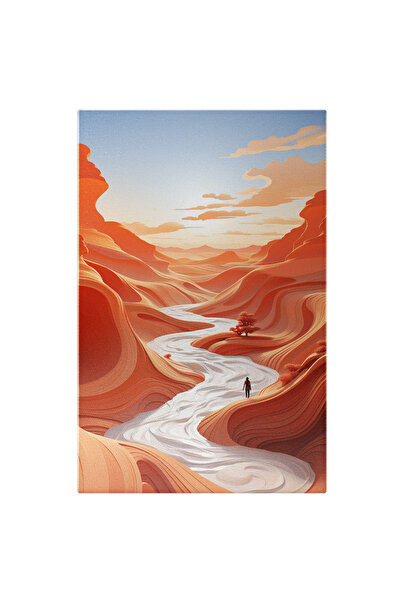 StoryGift Romania Tablou Canvas: Om Care Cauta Aventura - Arta Abstracta Rau ...