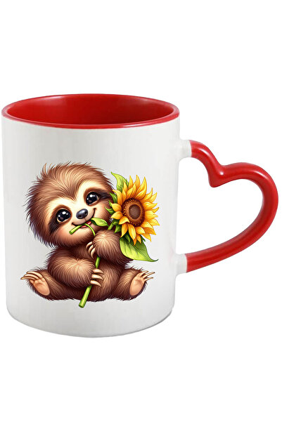 StoryGift Romania Cana Cu Un Pui De Sloth/lenes Care Tine O Floare | Ilustrat...