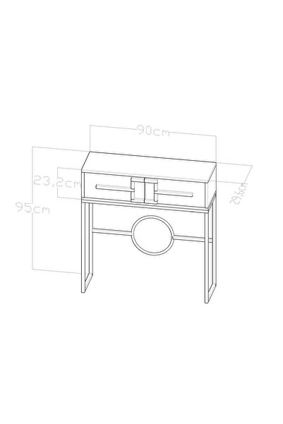 Givayo Mobilya İSABELLA DRESUAR 90 CM DEMİR AYAK