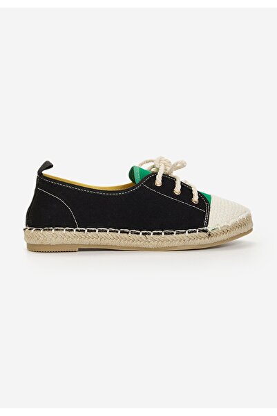 B T Shoes Černé dámské espadrilky Doria