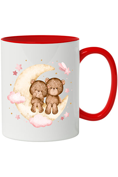 StoryGift Romania Cana Cu Ursuleti, Luna, Nori, Stele, Cometa, Buline, Multic...