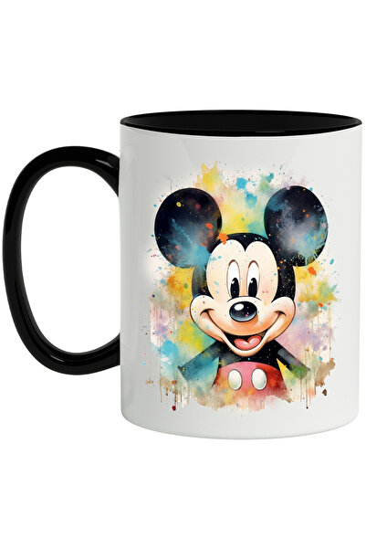 StoryGift Romania Cana Cu Mickey Mouse, Personaj, Disney, Soarece, Watercolor, Multicolor 330 Ml, , Cu ,stg