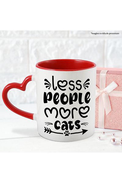 StoryGift Romania Mug for those who prefer cats to people with a message in English, with ,STG.
