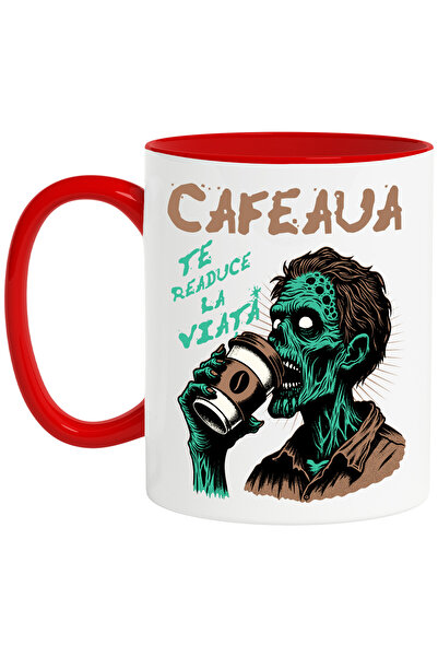 StoryGift Romania Cana Cafeaua Te Readuce La Viata Zombie Cu Cafea, 330ml, Ce...