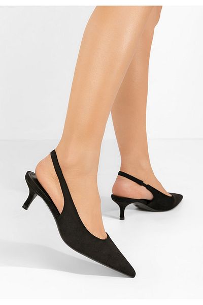 B T Shoes Pantofi Cu Toc Subtire Tressie Negri