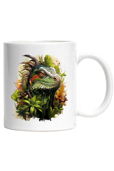 StoryGift Romania Cana Cu Dinozaur, Reptila, Frunze, Tropical, Exotic, Multic...
