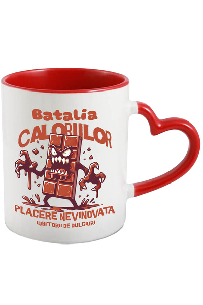StoryGift Romania Cana Tableta De Ciocolata Nervoaza Batalie Iubitorii De Dulciuri, 330ml, Ceramic, Cu ,stg