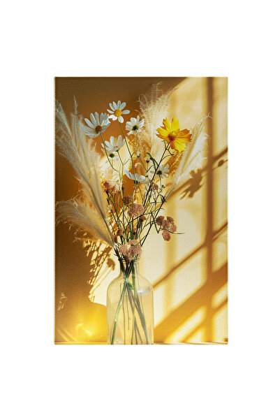 StoryGift Romania Tablou Canvas Armonia Formelor Vaza Cu Flori În Lumina Dimi...