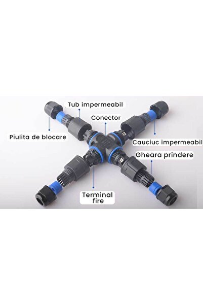 CLASSLIGHTS Waterproof Electrical Connector IP68 for 4 Cables - 2 poles, ElectroAZ