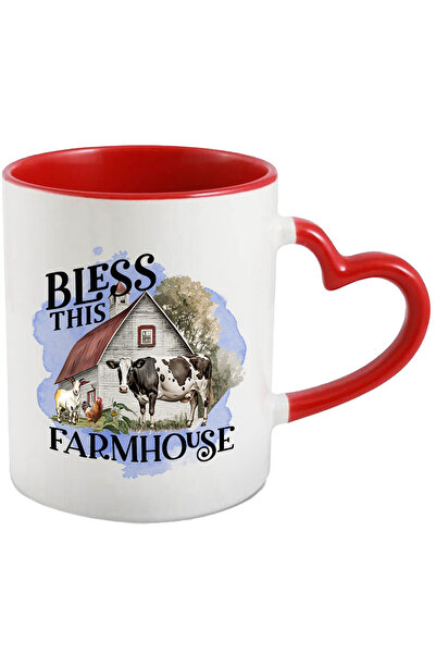StoryGift Romania Cana Cu Ferma Cu Animale Cu Mesajul "bless This Farmhouse",...