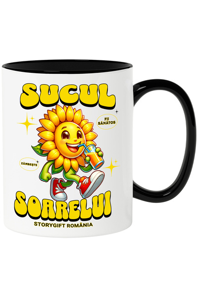 StoryGift Romania Cana Sucul Soarelui! Floarea Soarelui Natura , 330ml, Ceram...
