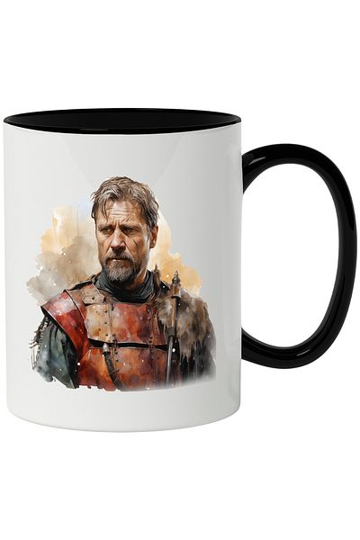 StoryGift Romania Mug With Jamie Lannister, Character, Game of Thrones, Fantasy, Multicolor 330 m, With