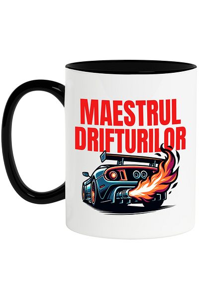 StoryGift Romania Drift Master Mug Tuned Car Illegal Racing Fire, 330ml, Ceramic with, With
