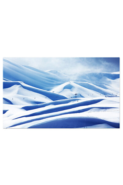 StoryGift Romania Tablou Canvas - Scaune In Luminile Polare: Peisaj De Iarna Cu Scaune De Schi Si Cer Instelat