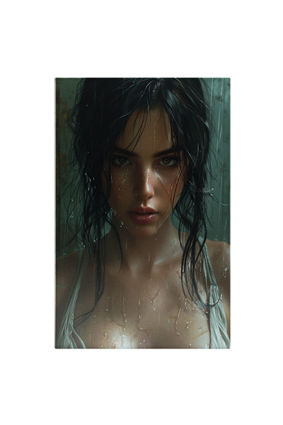 StoryGift Romania Tablou Canvas: Dorința Femeii Udată De Ploaie În Interior F...