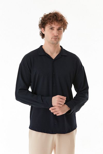 Fulla Moda Basic Buttoned Lycra Shirt