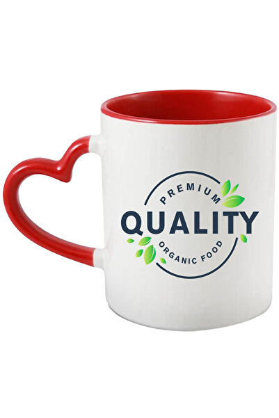 StoryGift Romania Cana Cu Mesaj In Engleza Quality Organic Food, Frunze, Cerc...