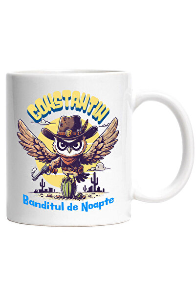 StoryGift Romania Cana Cu Bufnita Cu Aripi Deschise Imense Sherif Cu Palarie ...