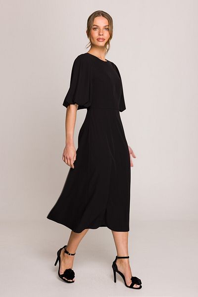 Stylove Rochie cu mâneci de culoarea bumbacului