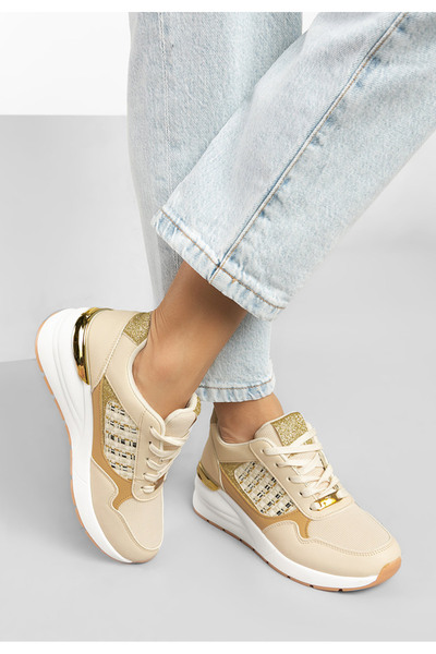 B T Shoes Sneakers Cu Platforma Brynda Bej