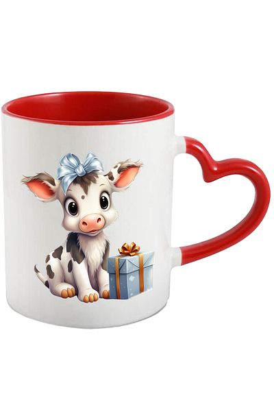 StoryGift Romania Cana Cu O Vacuta Surprinsa Care Are Un Cadou | A Fost Cuminte | A Primit Un Dar , Cu ,stg