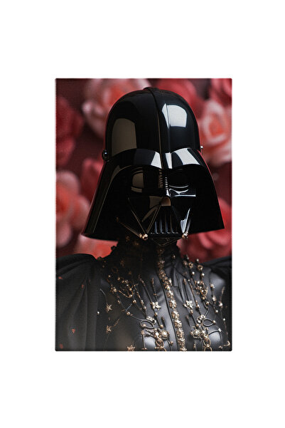 StoryGift Romania Tablou Canvas: Portret Robot Negru In Costum Cu Bijuteri Războiul Stelelor Filme Sf Pictura Dig