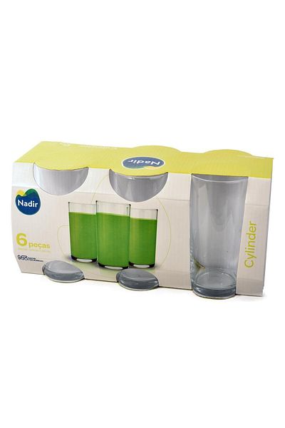 Generic 6-piece clear glass cup set - 300 ml