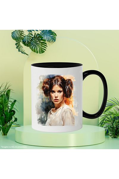 StoryGift Romania Princess Leia Mug, Star Wars, Jedi, Sci-Fi Movie Lovers, Skywalker, Multico, With,STG