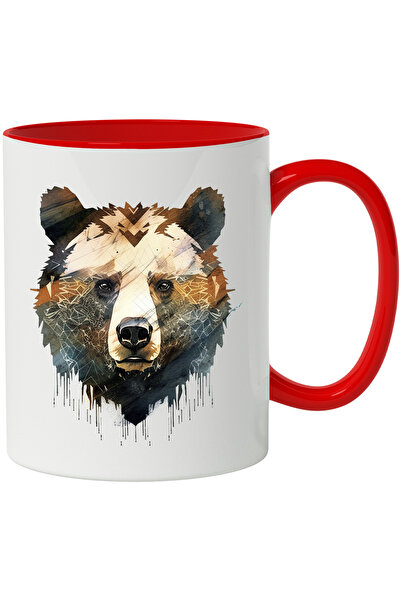 StoryGift Romania Cana Cu Cap De Urs, Animal, Ilustratie, Geometric, Abstract...