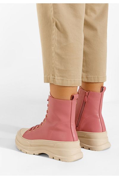 B T Shoes Tenisi Inalti Dama Roz Bolonia